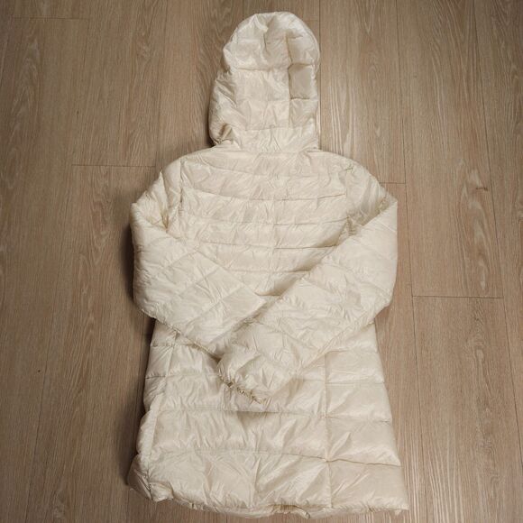 Uniqlo Ultra Light Down Hooded Jacket Womens Small White Packable Puffer Coat - Picture 7 of 13
